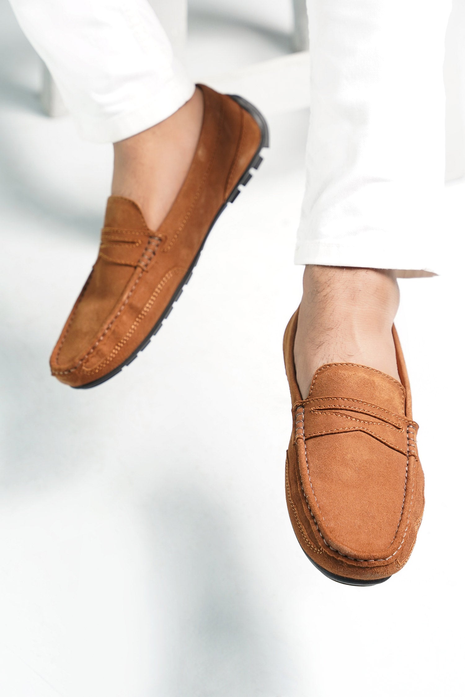 Mens original leather moccasins in light brown colour by JULKE