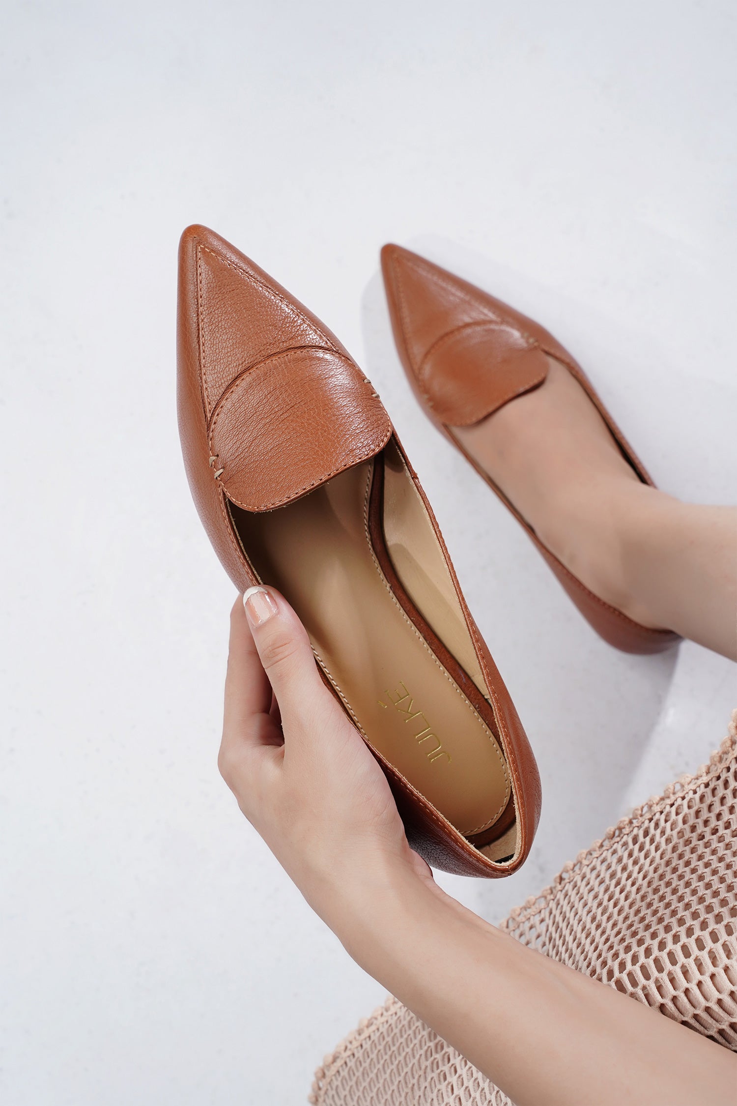 - Women Flat Shoes In Brown Beige | JULKE – JULKÉ