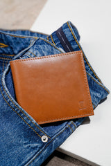 Mens original leather wallet in tan colour by JULKE