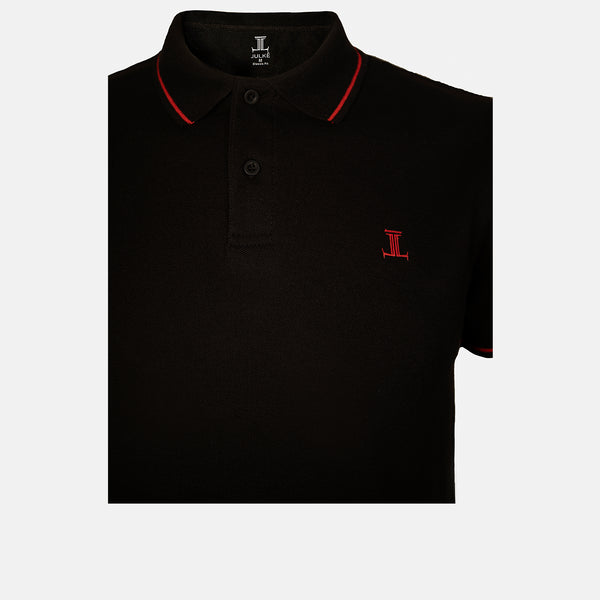 Alistair - Mens Polo Shirt in black color - Julke