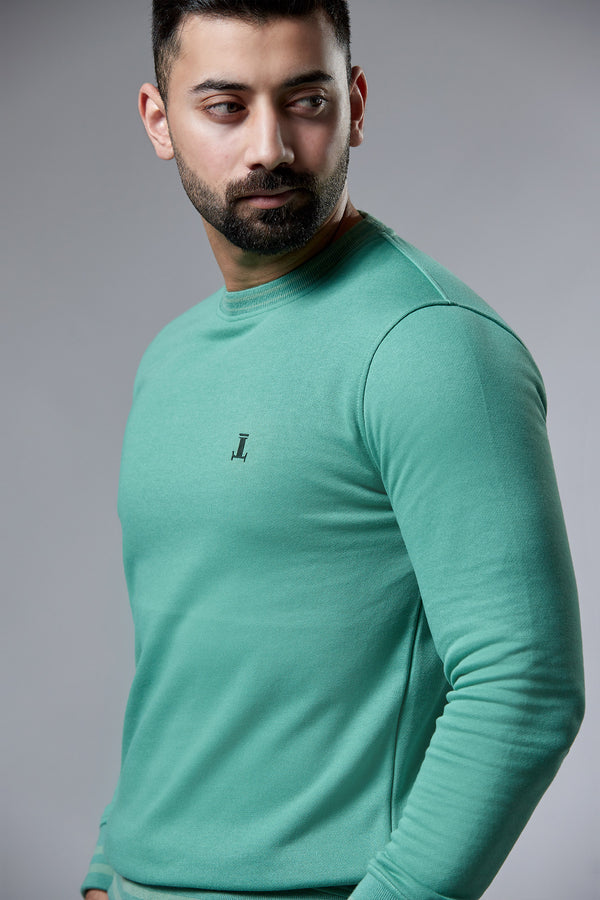 Mens winter sweatshirt in light green by JULKE