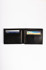 Mens original leather wallet in black colour with extra card holder by JULKE