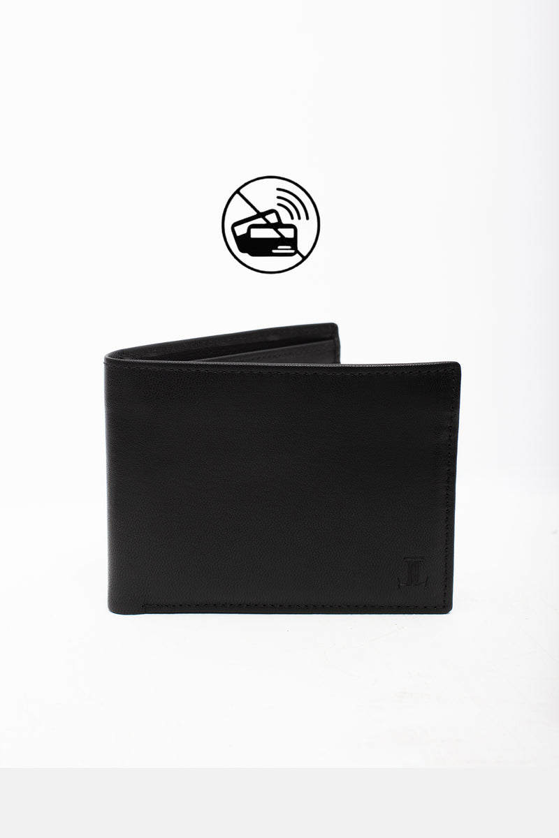 Mens original leather wallet in black colour with extra card holder by JULKE
