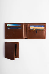 Mens original leather wallet in brown colour with extra card holder by JULKE