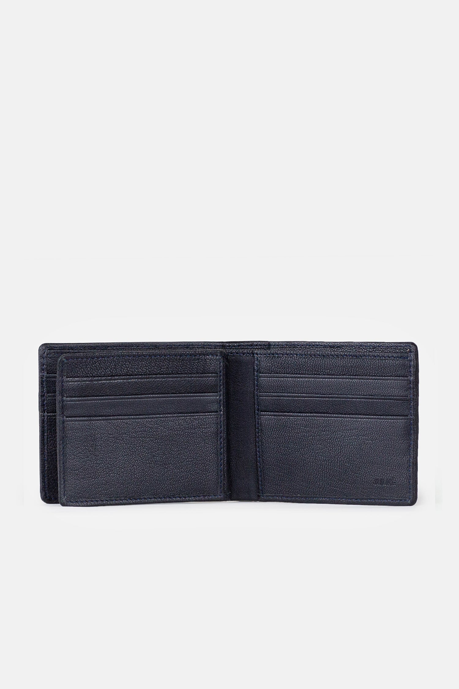 Mens original leather wallet with glossy crocodile texture in black colour by JULKE