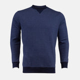 Felix-Winter-Sweatshirts-Crew Neck-Navy Blue-Front View-JULKÉ