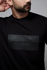 Mens winter sweatshirt in black colour with printing by JULKE