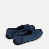 Womens winter moccasins in light blue with tassels by JULKE