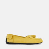 Womens winter moccasins in yellow with tassels by JULKE