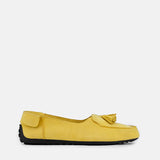Womens winter moccasins in yellow with tassels by JULKE