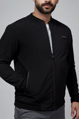 Mens winter jacket in black with waterproof zip by JULKE