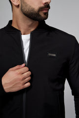 Mens winter jacket in black with waterproof zip by JULKE
