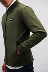 Mens winter jacket in green with waterproof zip by JULKE