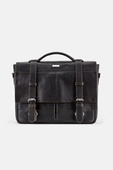 Mens original leather messenger laptop bag in brown colour by JULKE