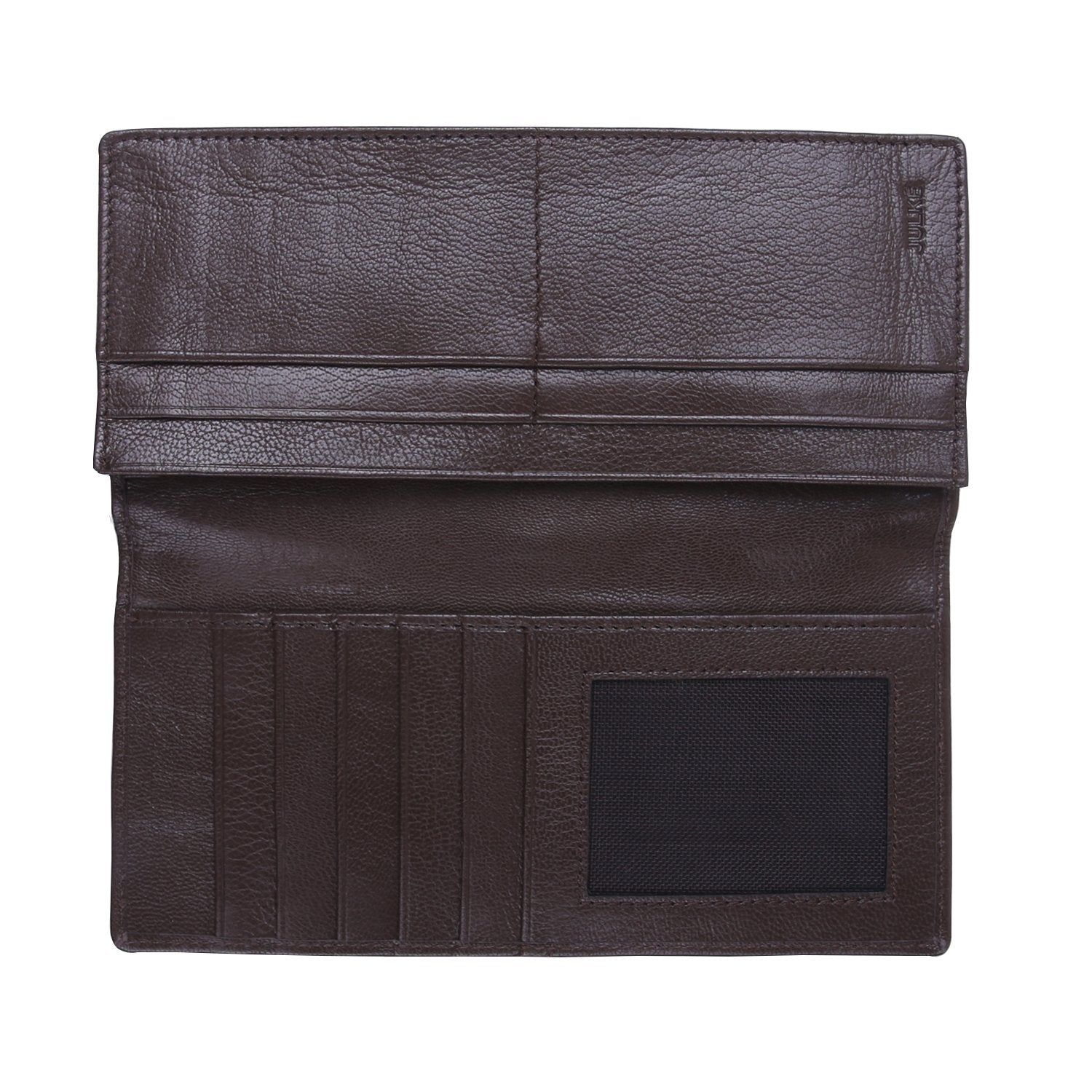 Mens original leather wallet in olive colour in long size with contrast stitching by JULKE