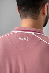 Mens summer polo in dark pink colour by JULKE