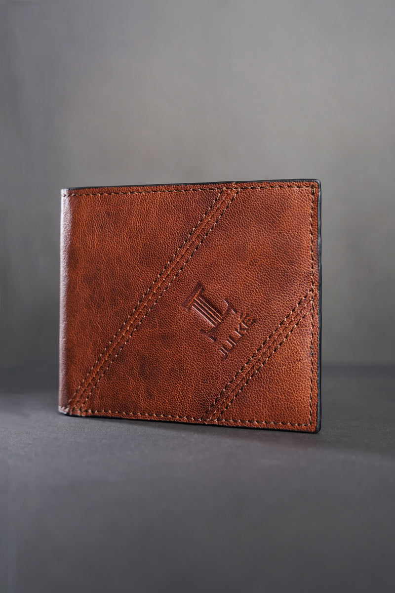 Mens original leather wallet in brown colour by JULKE