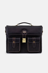 Mens original leather laptop bag in black colour by JULKE